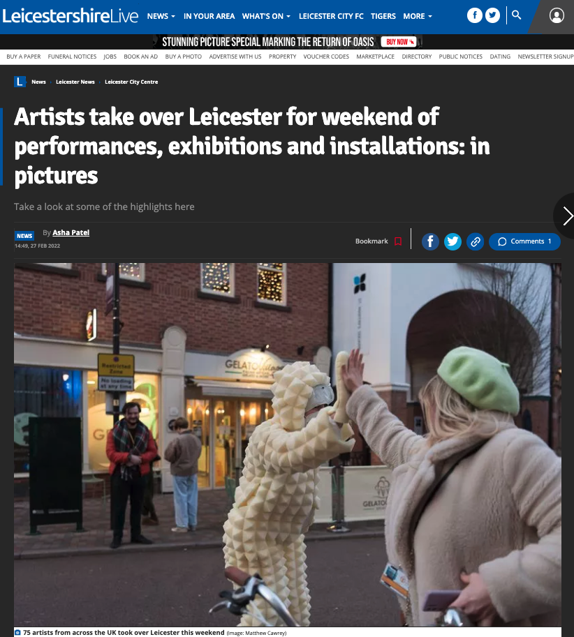 Artists take over Leicester for weekend of performances, exhibitions and installations: in pictures