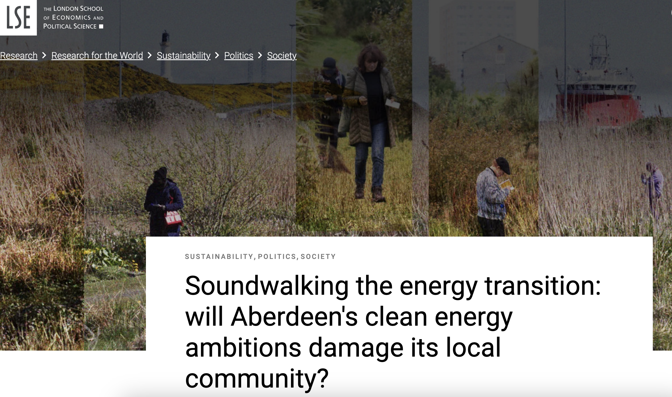 Soundwalking the energy transition: will Aberdeen's clean energy ambitions damage its local community?